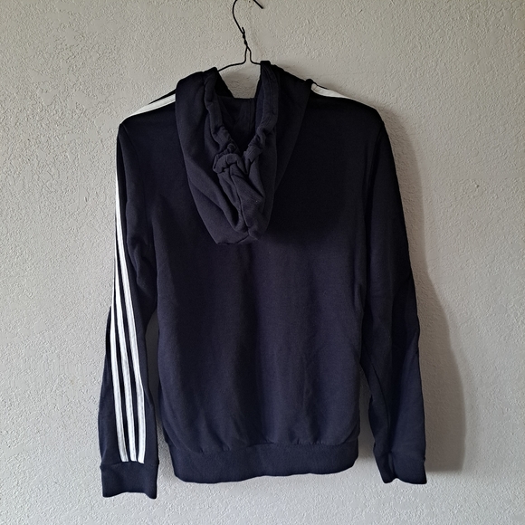 Adidas Women's Essentials Navy Blue Zip-Up Sweatshirt - Picture 5 of 5